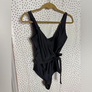 Summersalt Black Wrap One-Piece Swimsuit